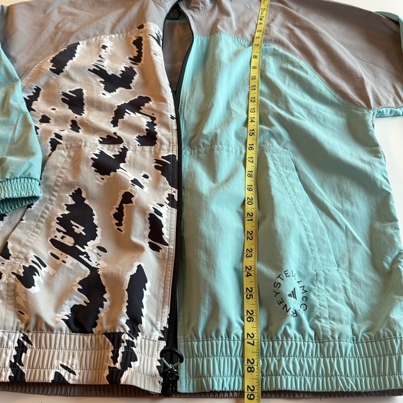 Adidas by Stella McCartney Women's Gray Blue Nylon Track Jacket Windbreaker S - Picture 9 of 10